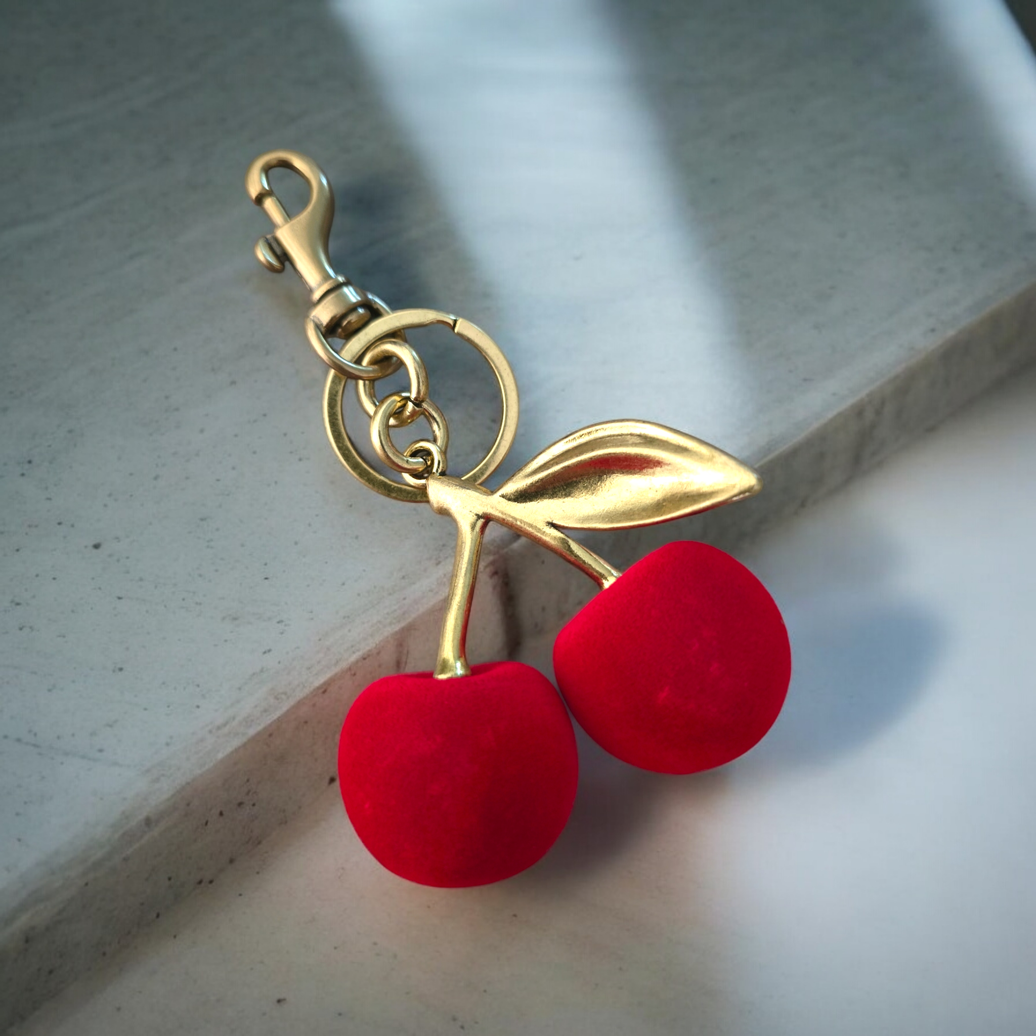 Cherry Bag Charm KeyChain